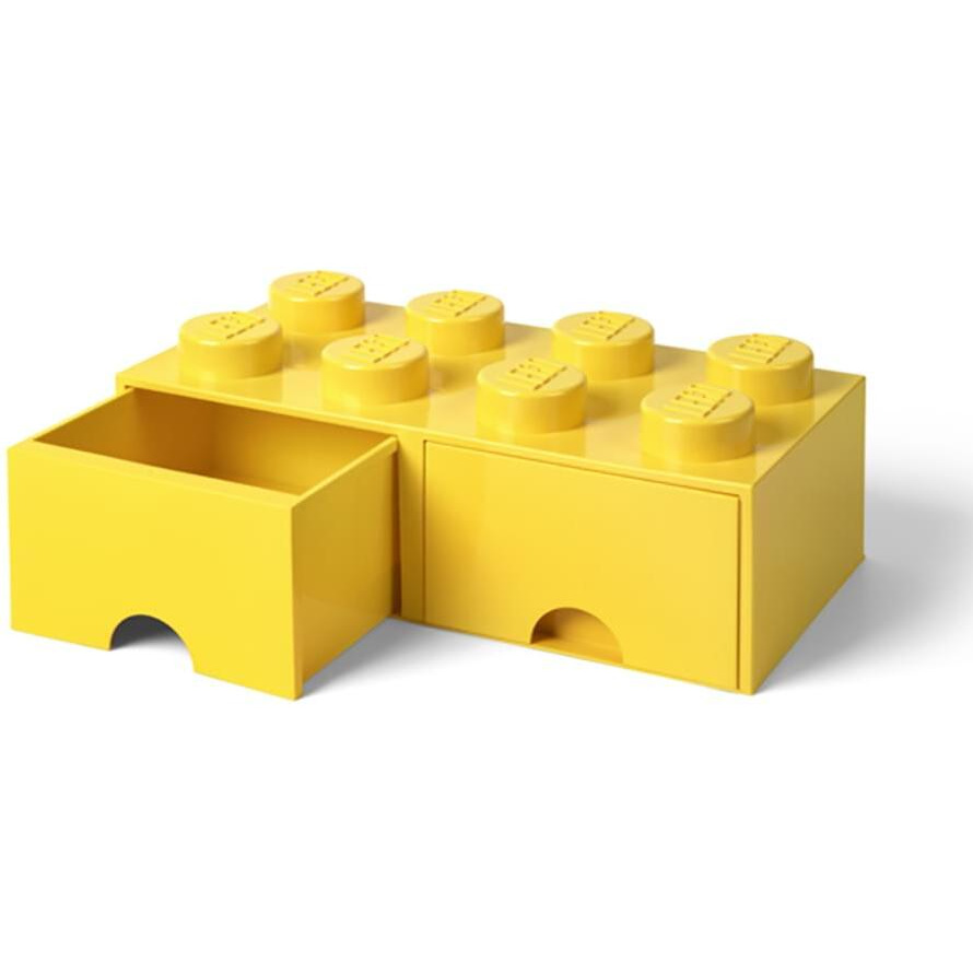 Lego Storage Brick 2 Drawer Bright Yellow
