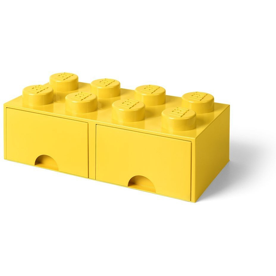 Lego Storage Brick 2 Drawer Bright Yellow