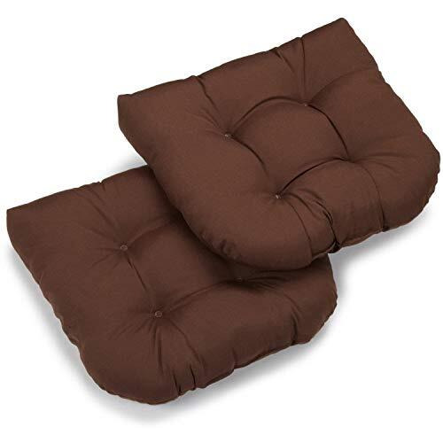 19-Inch U-Shaped Twill Tufted Dining Chair Cushion (Set Of 2)
