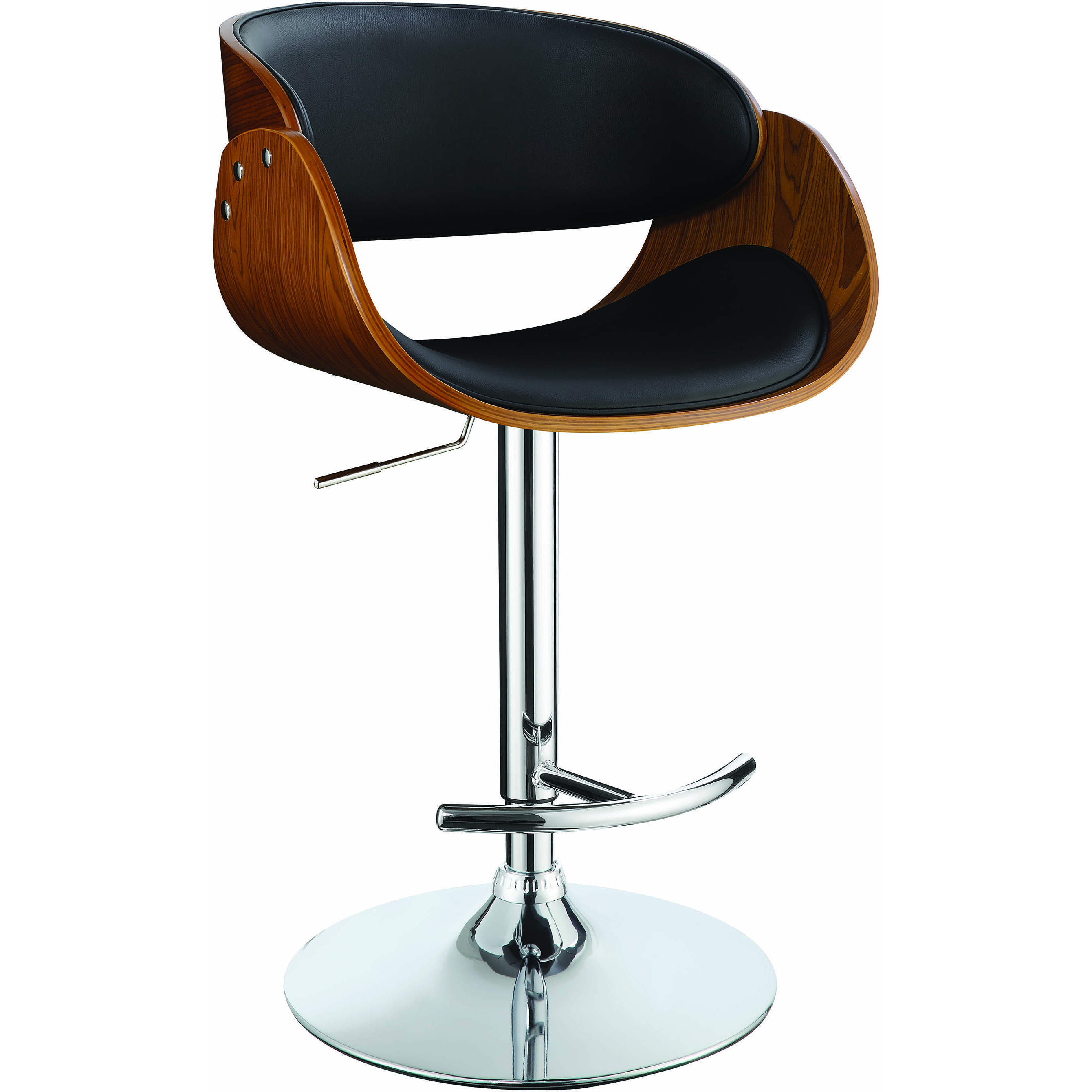 Modern Black Adjustable Bar Stool