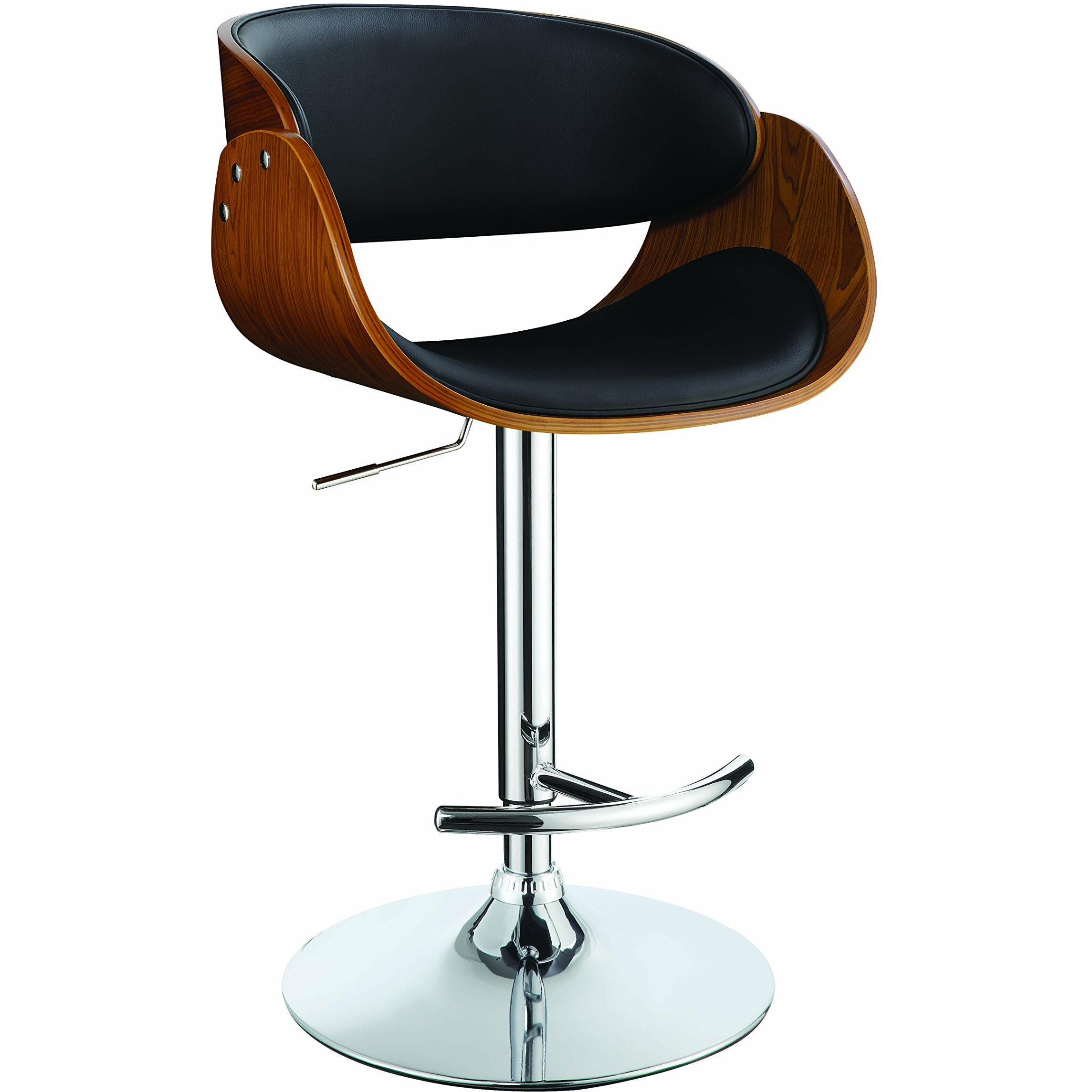 Modern Black Adjustable Bar Stool