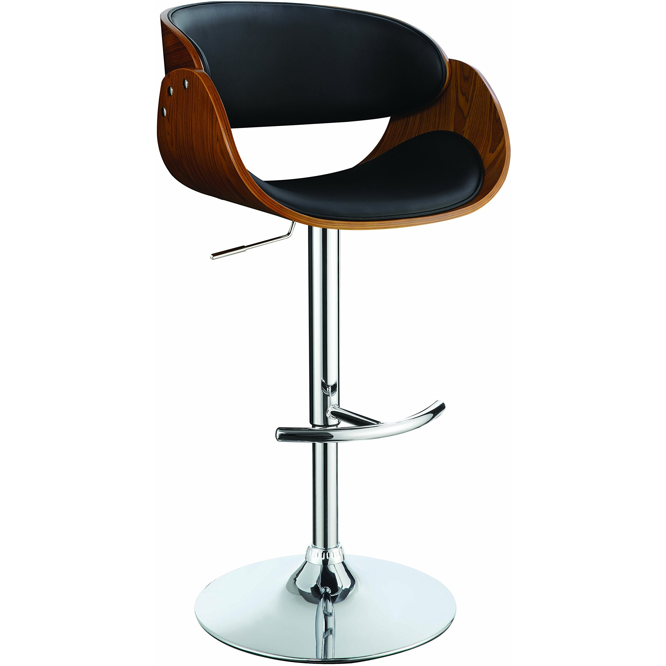 Modern Black Adjustable Bar Stool