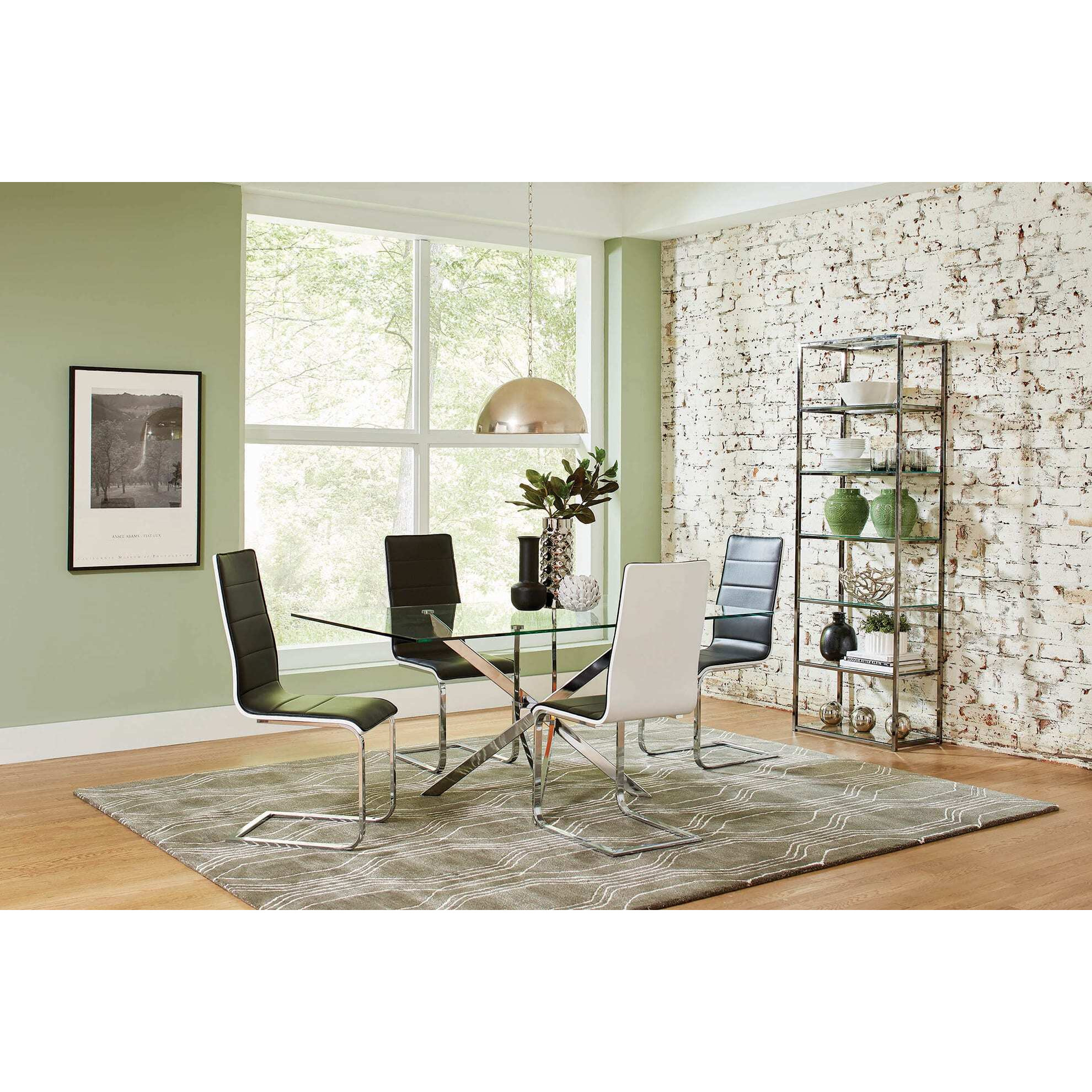 Nathan Contemporary Chrome Dining Table