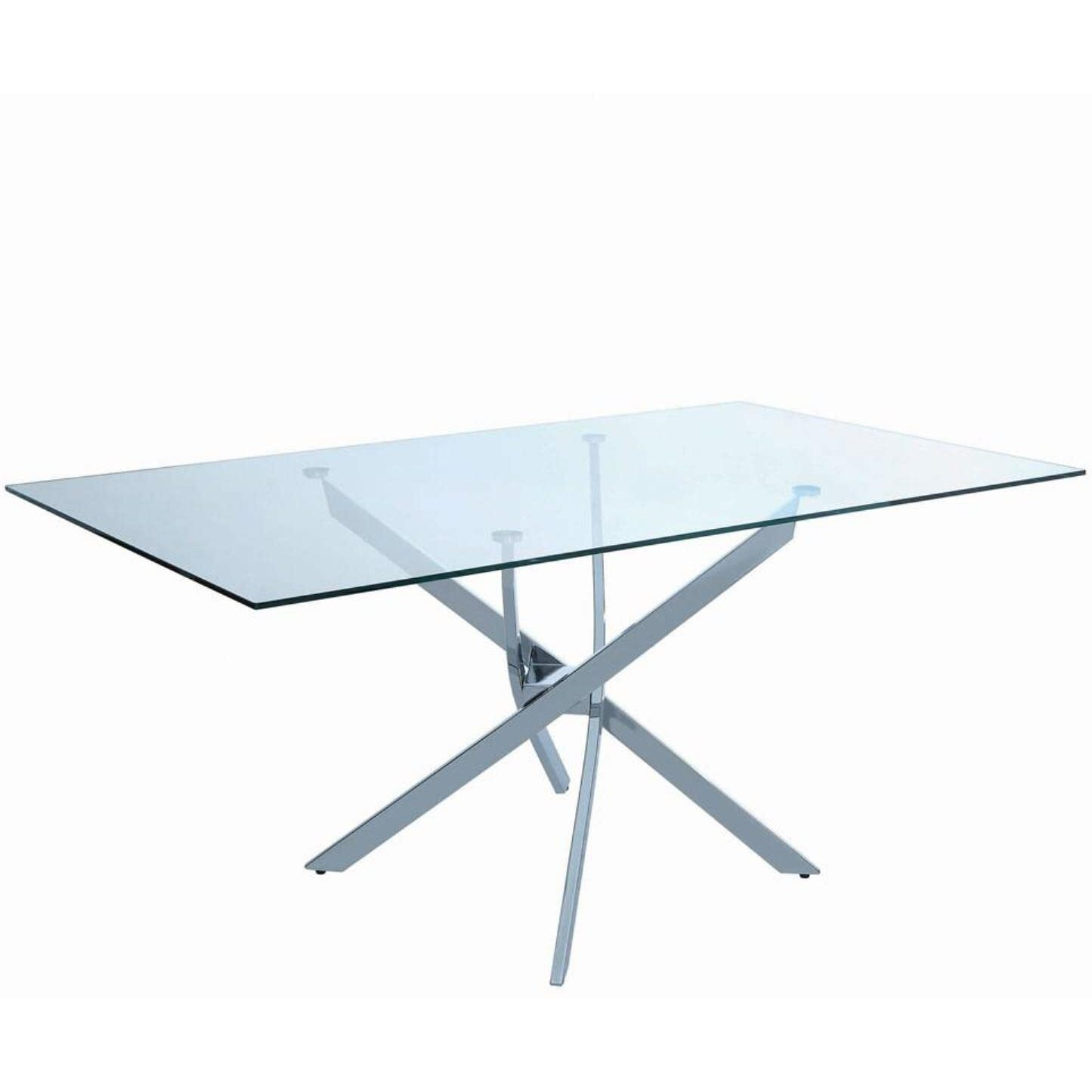 Nathan Contemporary Chrome Dining Table