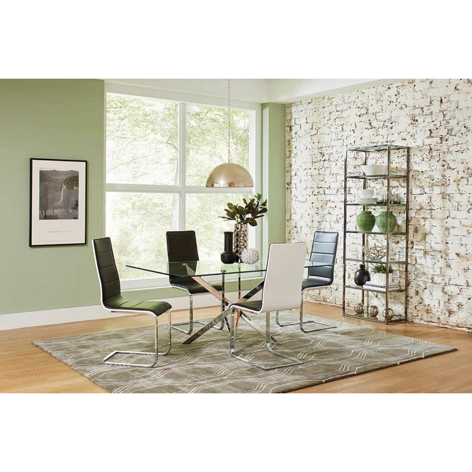 Nathan Contemporary Chrome Dining Table