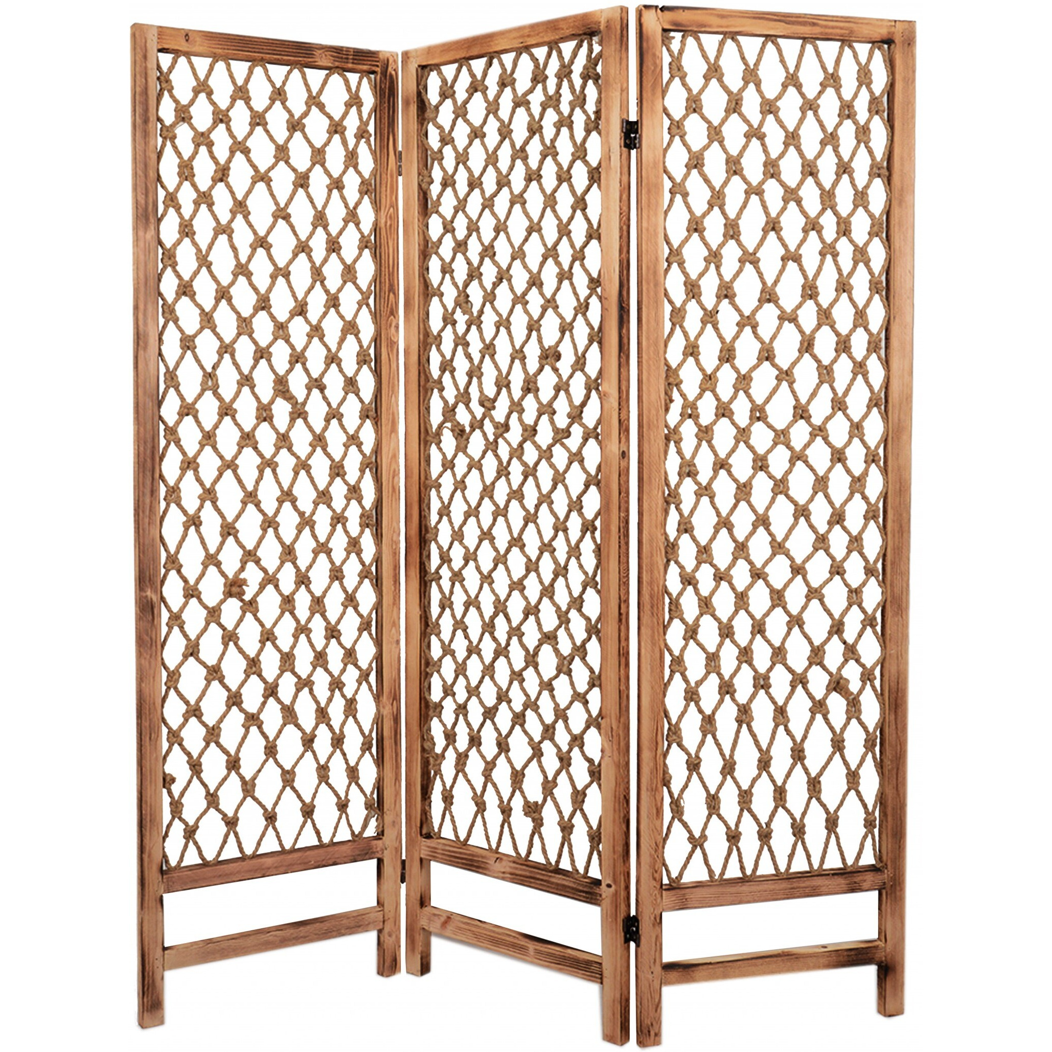1 X 60 X 69 Natural Rope Wooden  Screen