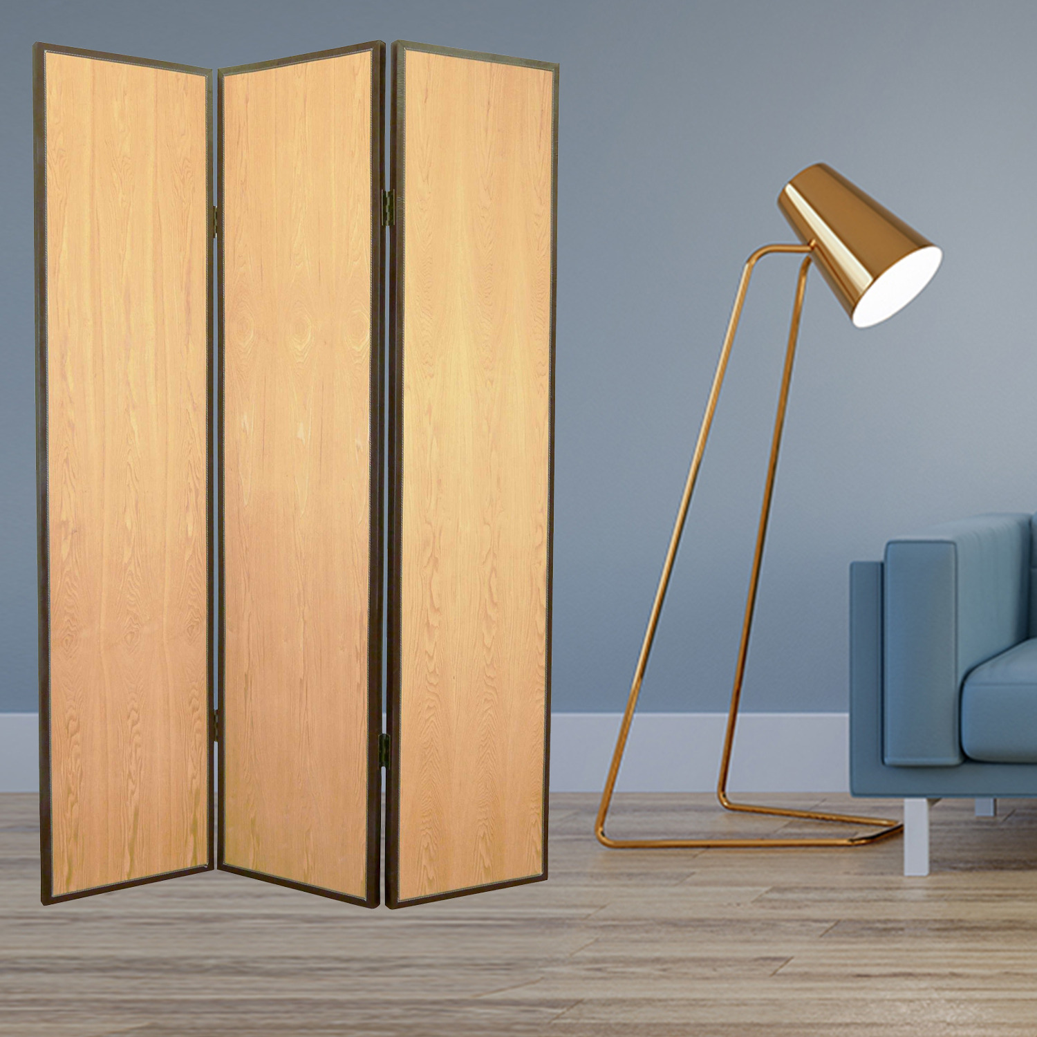 1 X 47 X 71 Natural Wood  Screen