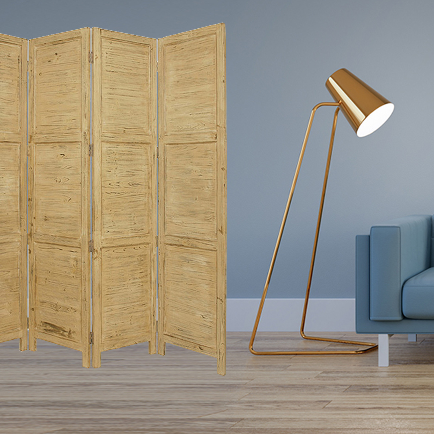 1"" X 76"" X 84"" Yellow Wood Screen