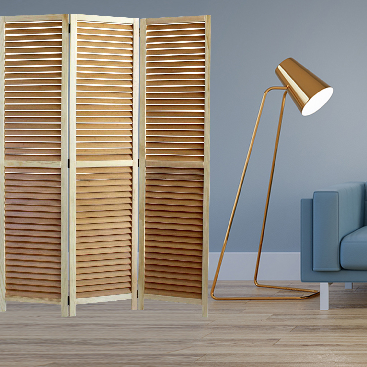 1 X 47 X 67 Natural Wood  Screen