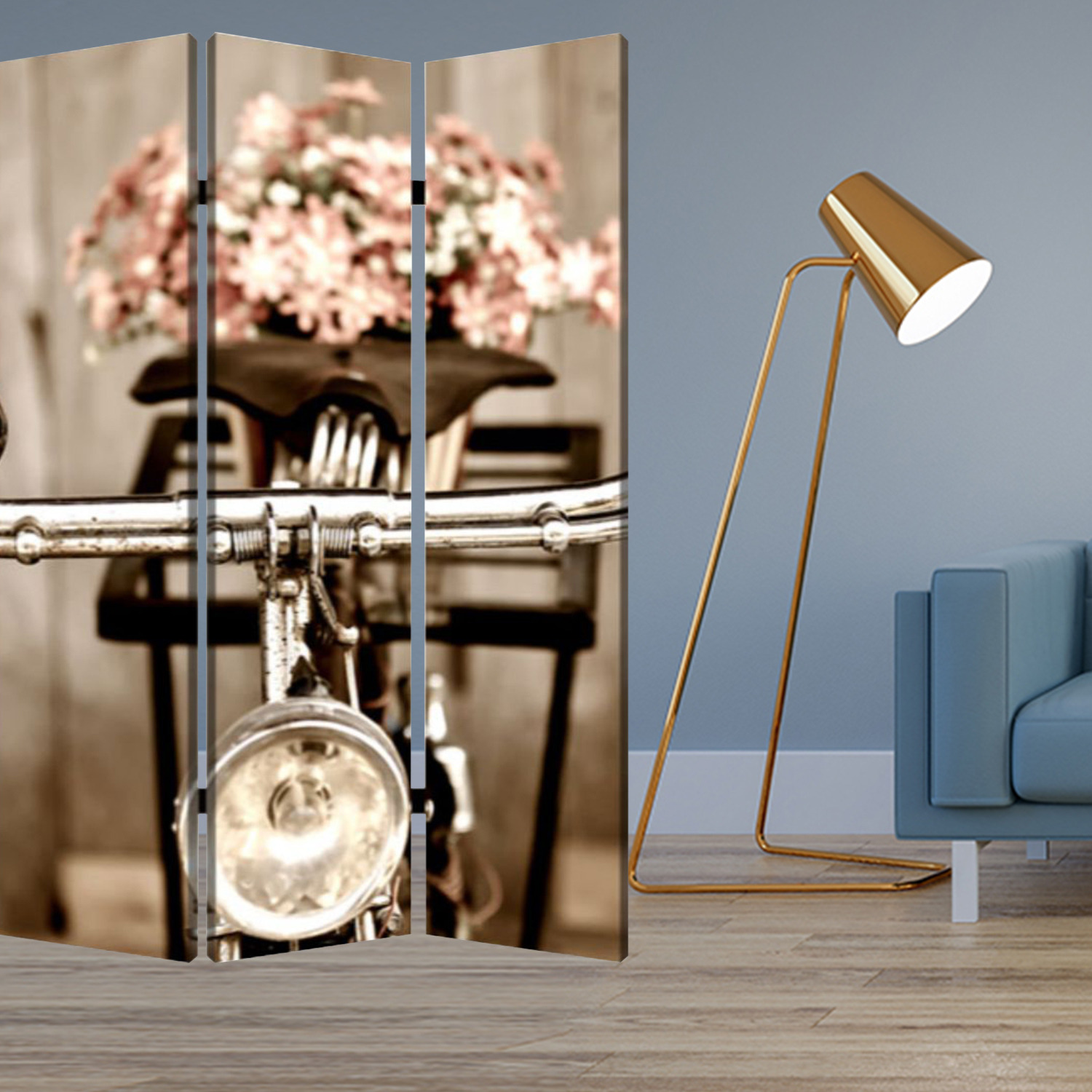 1"" X 48"" X 72"" Multi Color Wood Canvas Valentine  Screen