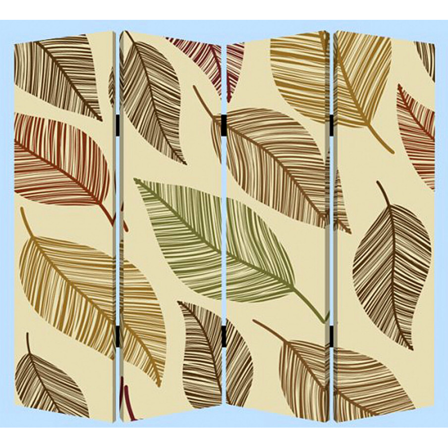 1 X 84 X 84 Multi Color Wood Canvas Perpetual Leaf  Screen