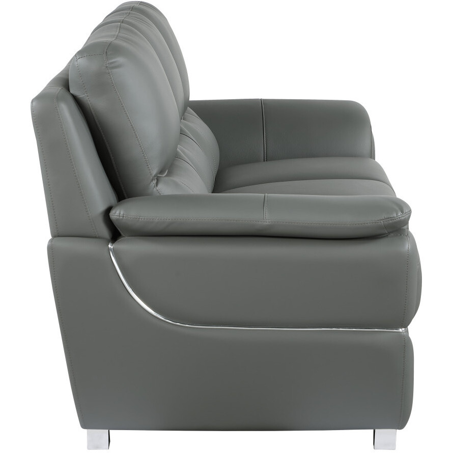 37"" Grey Chic Leather Recliner Chair