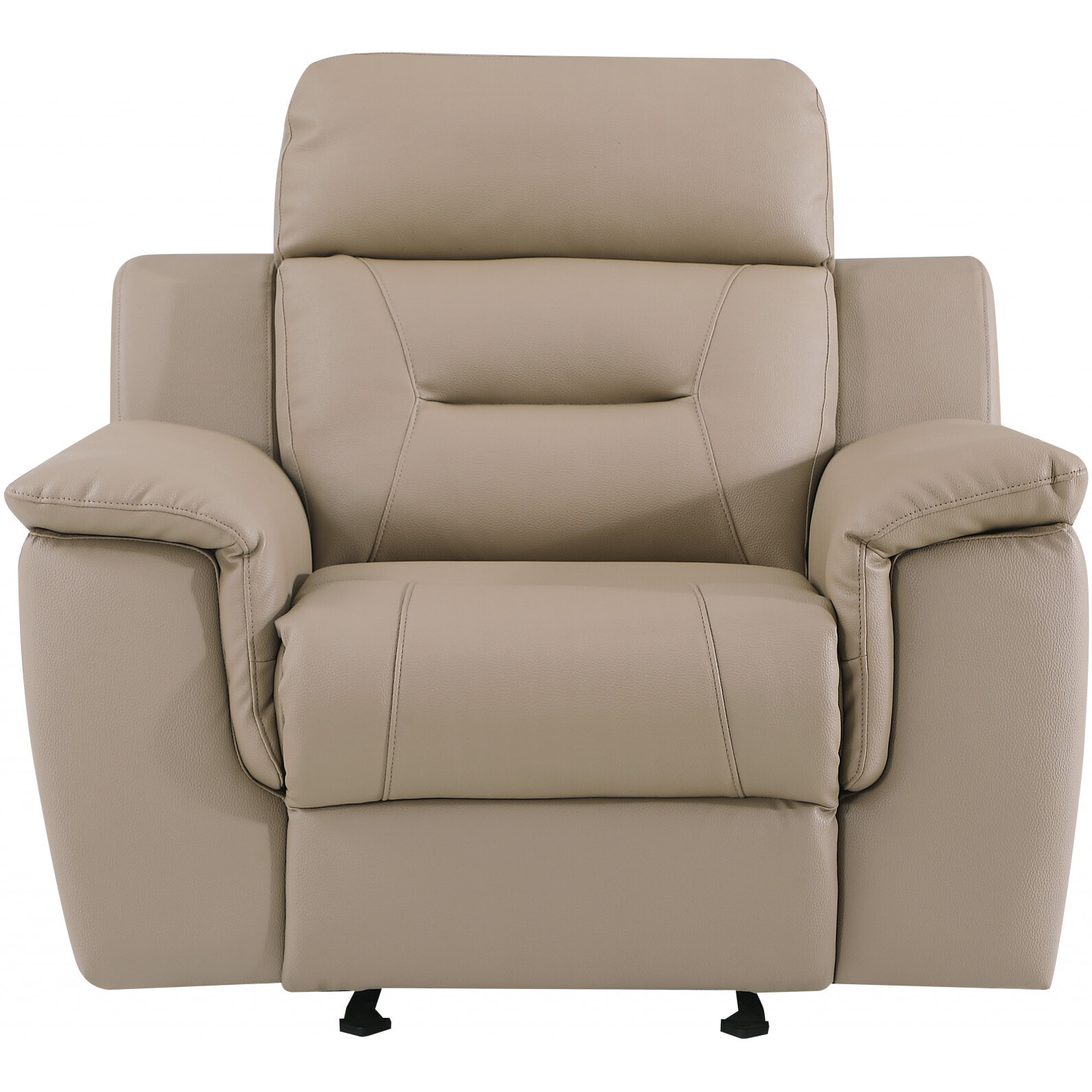 41"" Beige Fascinating Leather Reclining Chair