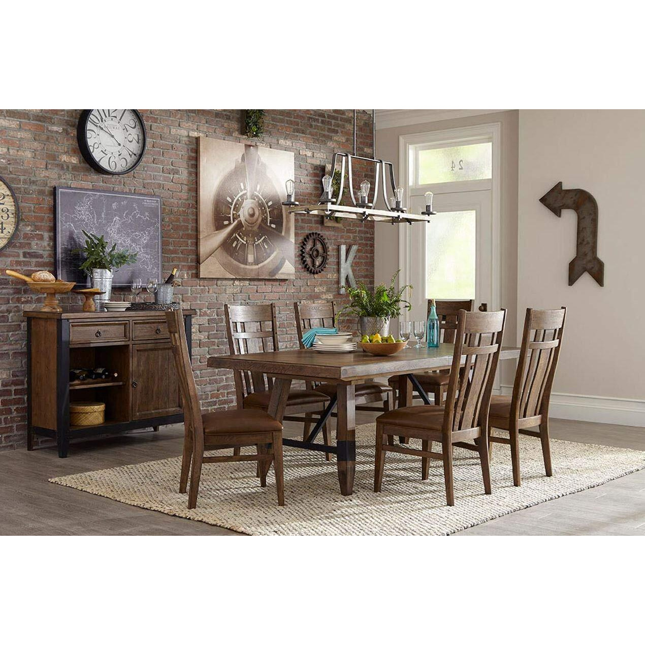 River Rectangular Table With Trestle Base