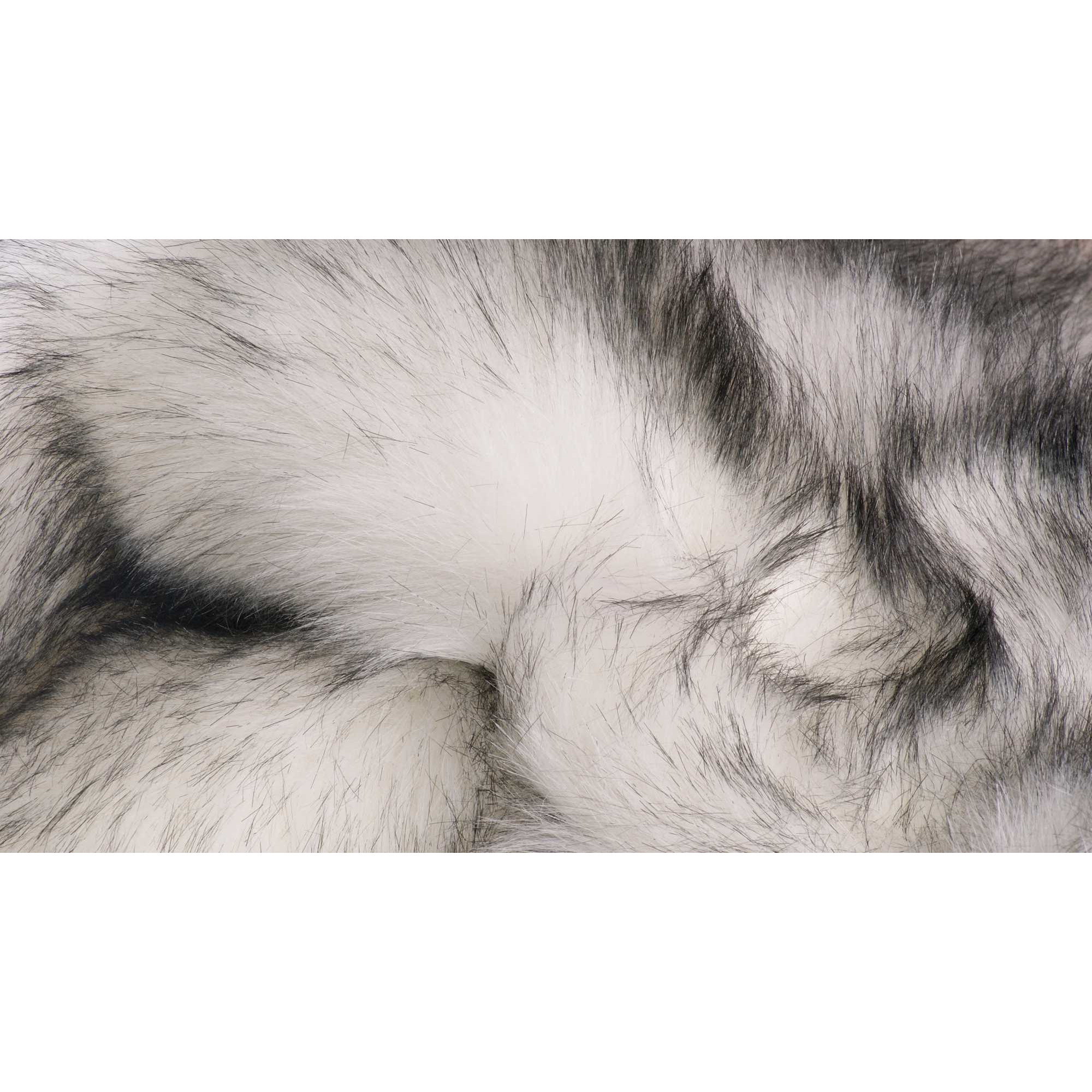 24"" X 36""  Gradient Grey Faux Fur Rectangular Area Rug