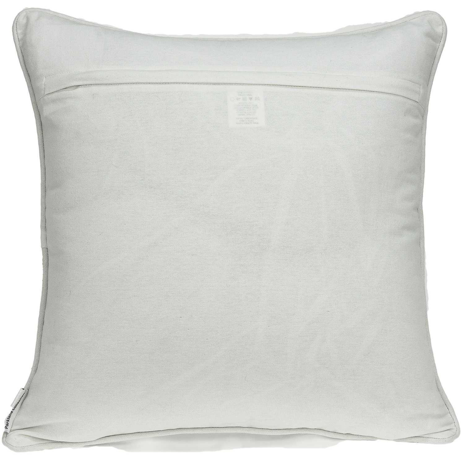 20"" X 7"" X 20"" Traditional Gray And White Cotton Pillow Cover With Poly Insert