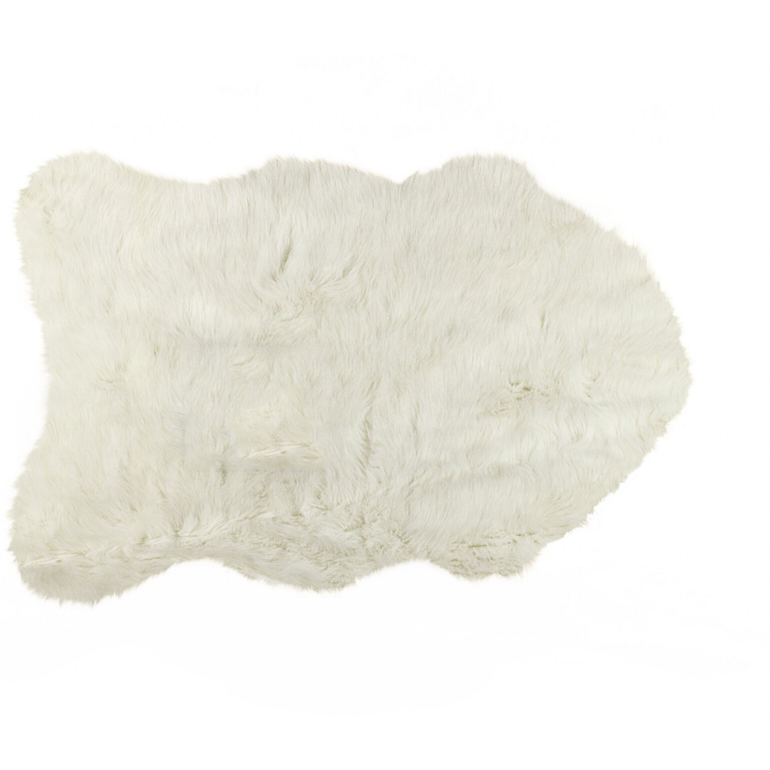 24"" X 36"" X 1.5"" Off White Sheepskin Faux Fur Single - Area Rug