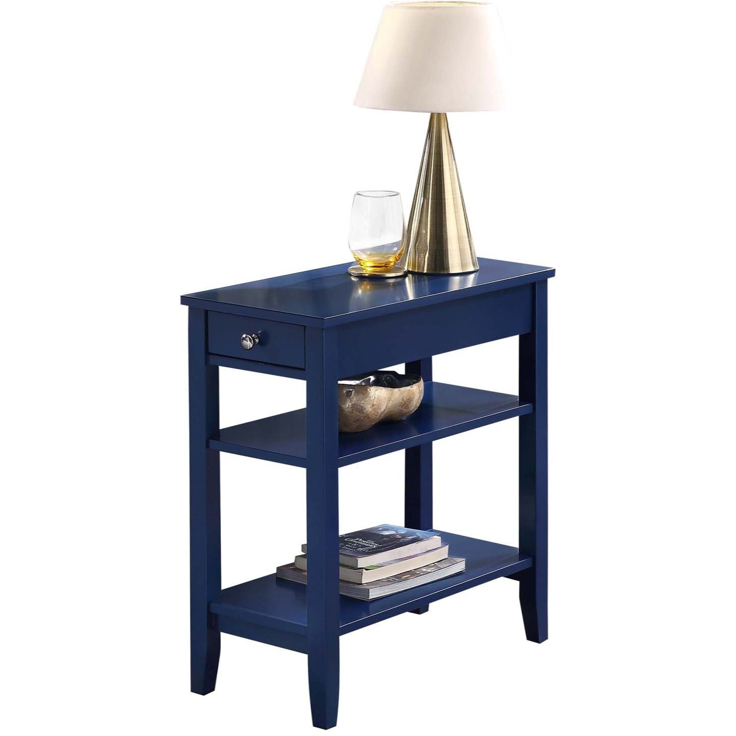 American Heritage 1 Drawer Chairside End Table With Shelves