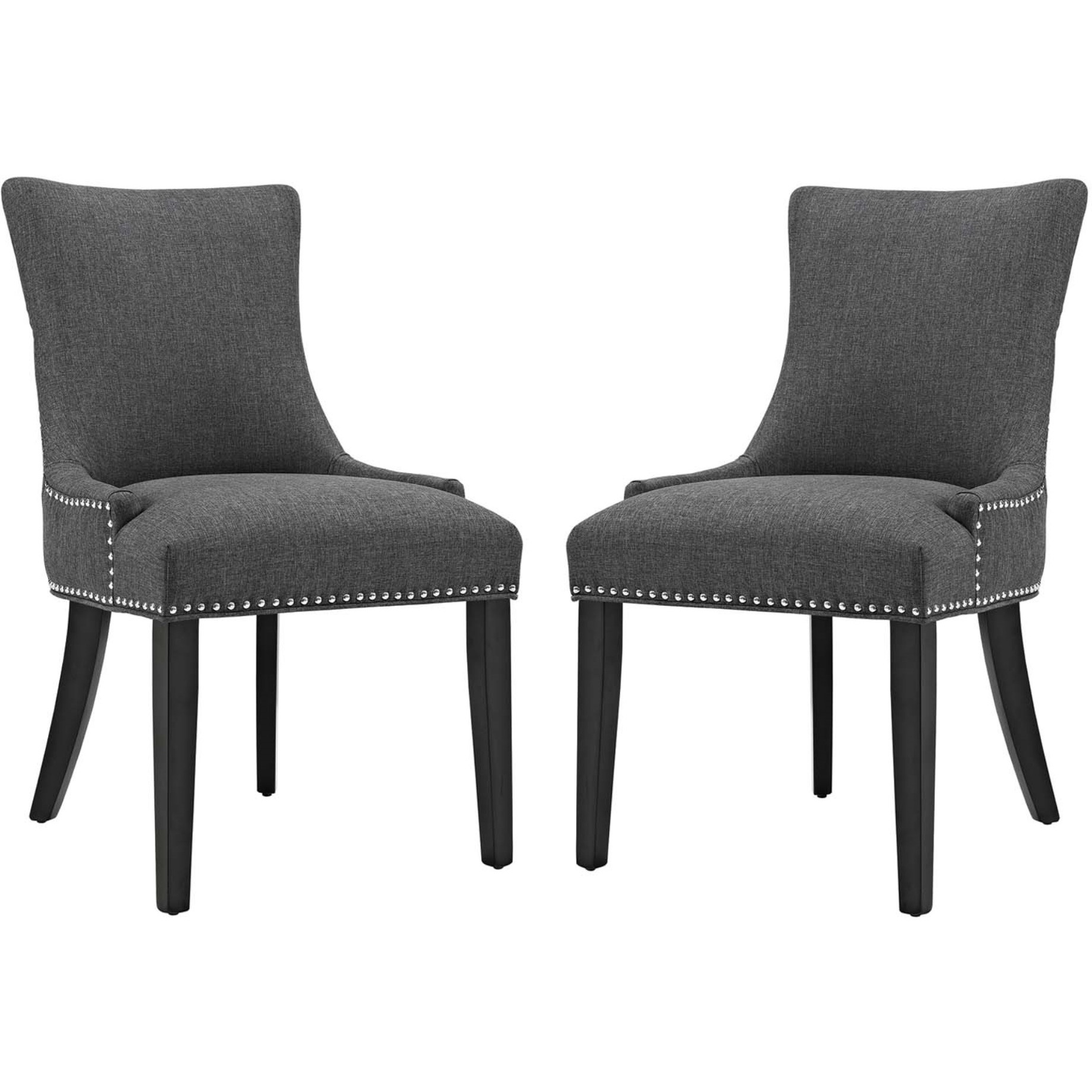 Mar Dining Side Chair Fabric Set Of 2 Gray