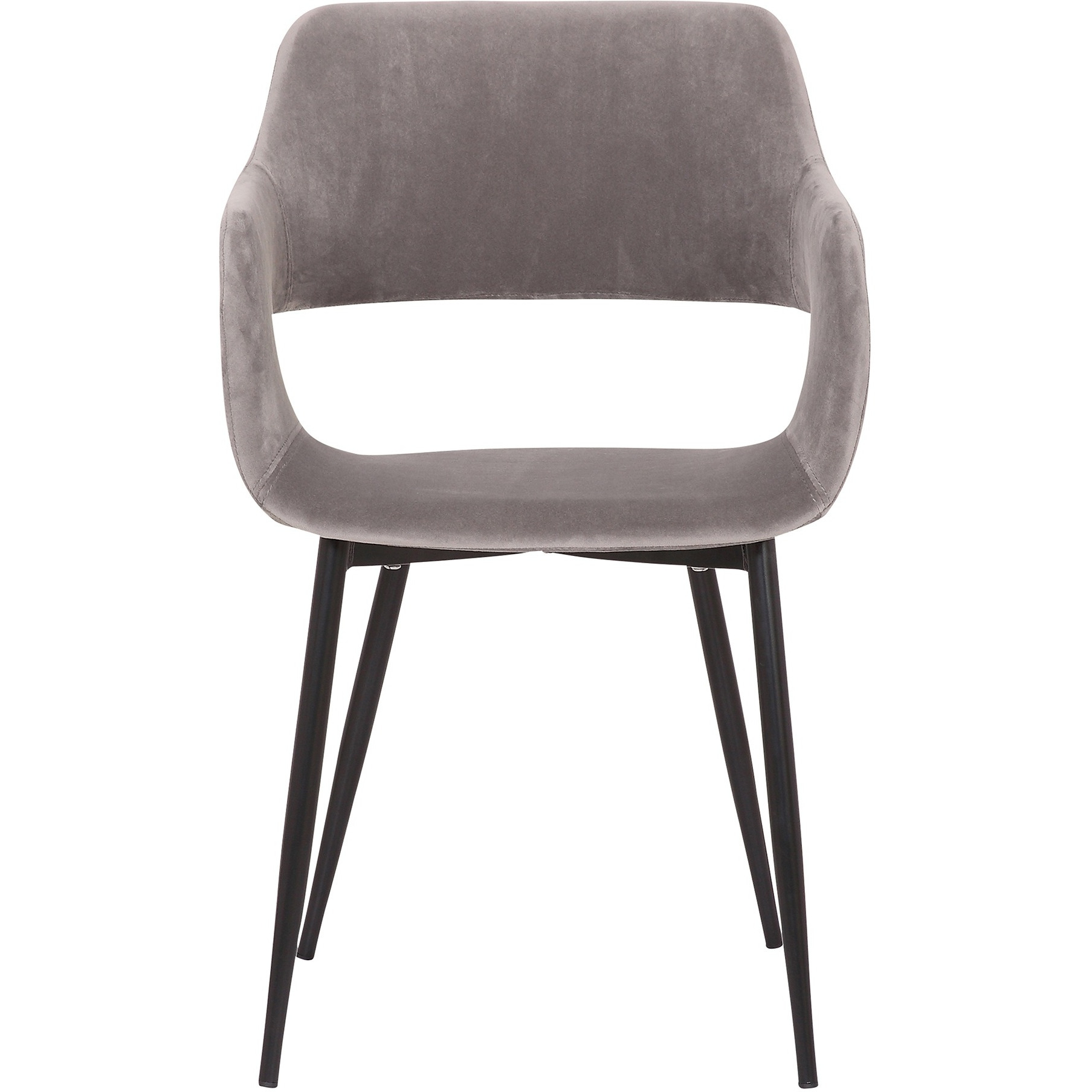 Ariana Mid-Century Grey Open Back Dining Accent Chair