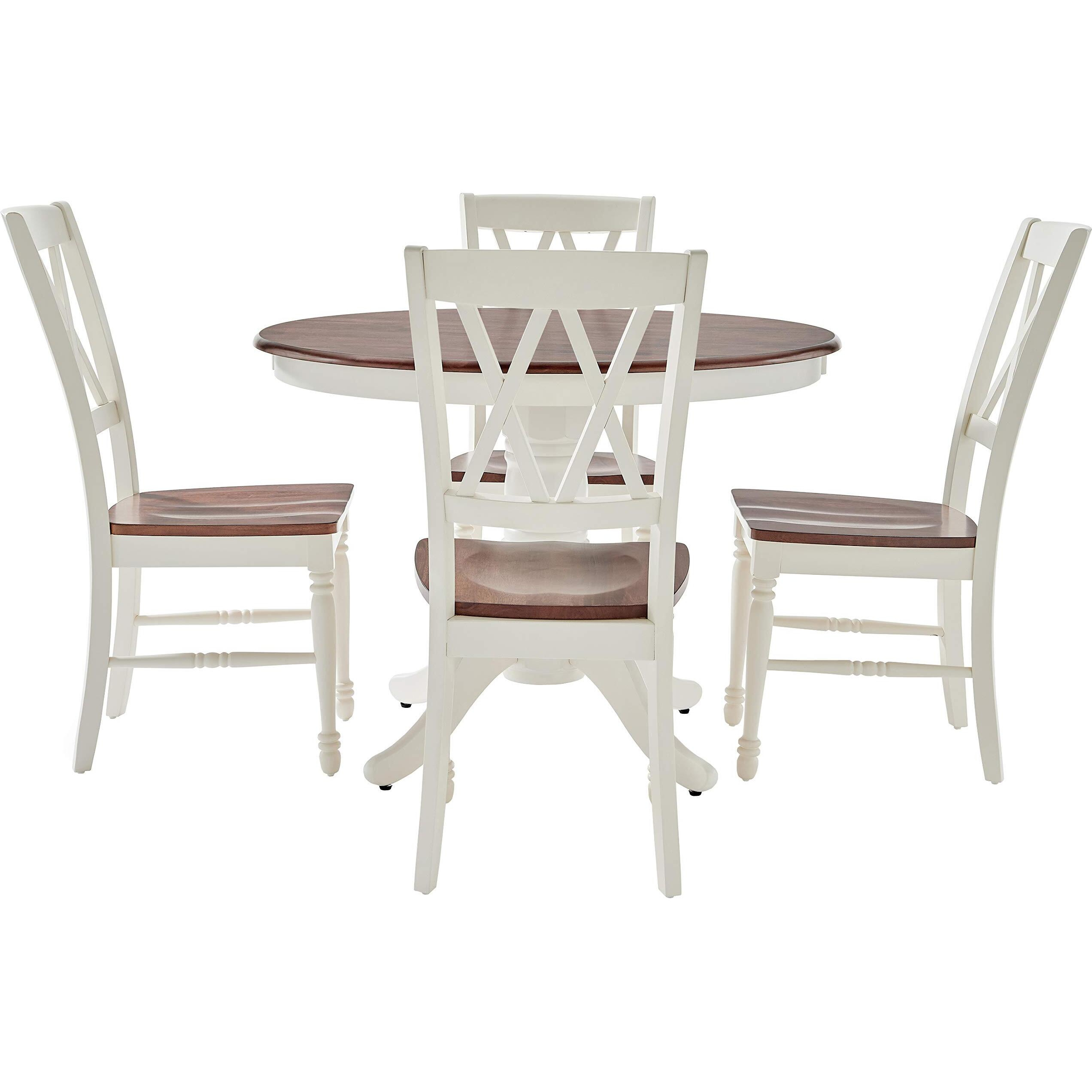 Crosley Furniture Shelby 5 Piece Round Dining Set  White