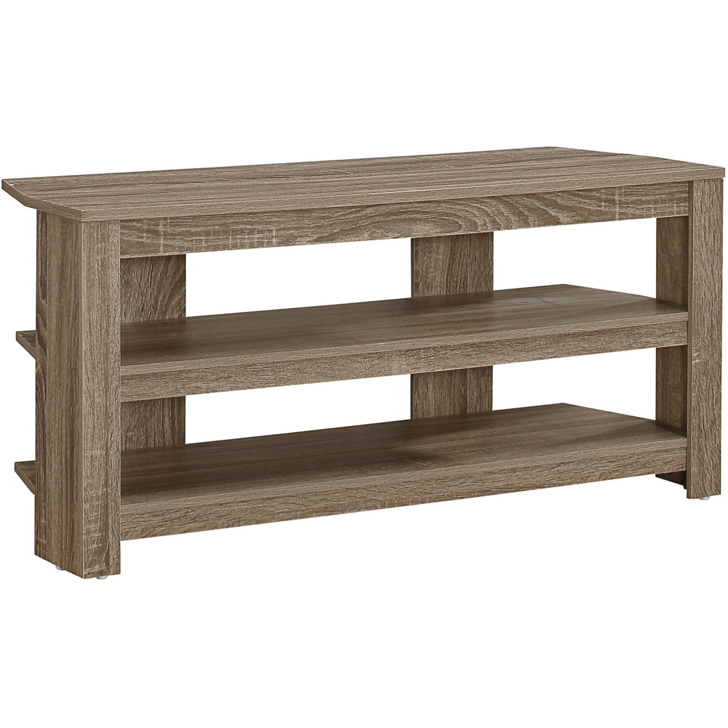 15.5"" X 42"" X 19.75"" Dark Taupe Particle Board Laminate Tv Stand