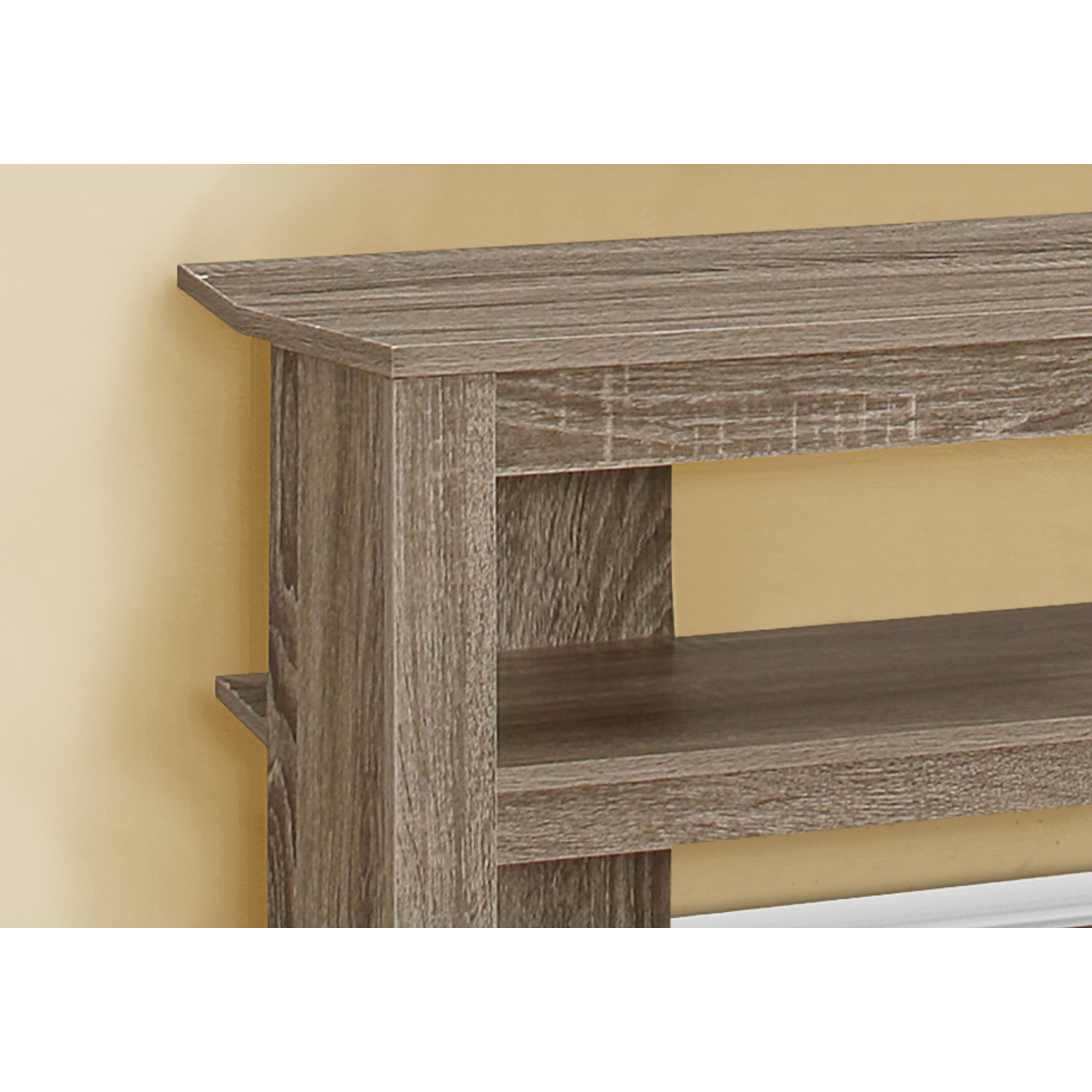 15.5"" X 42"" X 19.75"" Dark Taupe Particle Board Laminate Tv Stand