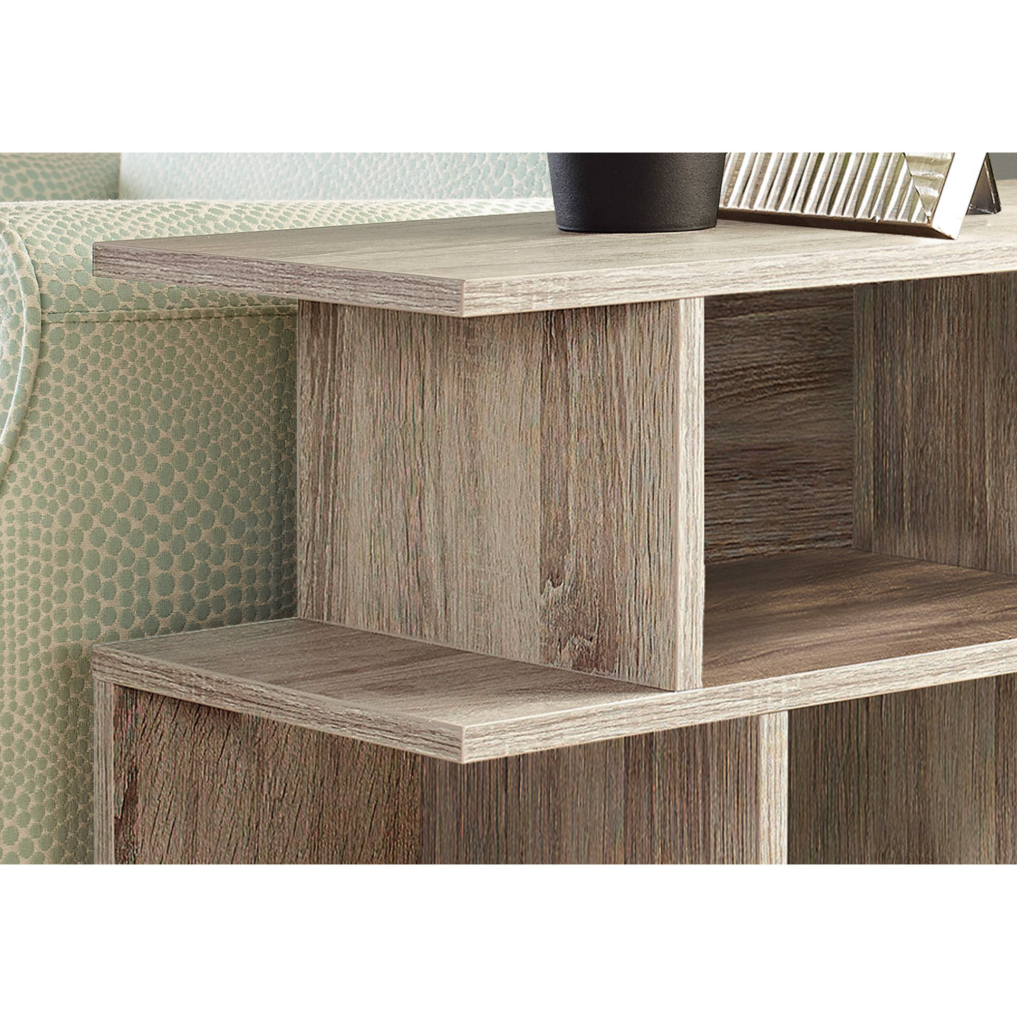 11.75"" X 23.75"" X 23.75"" Dark Taupe  Hollowcore  Particle Board  Accent Table