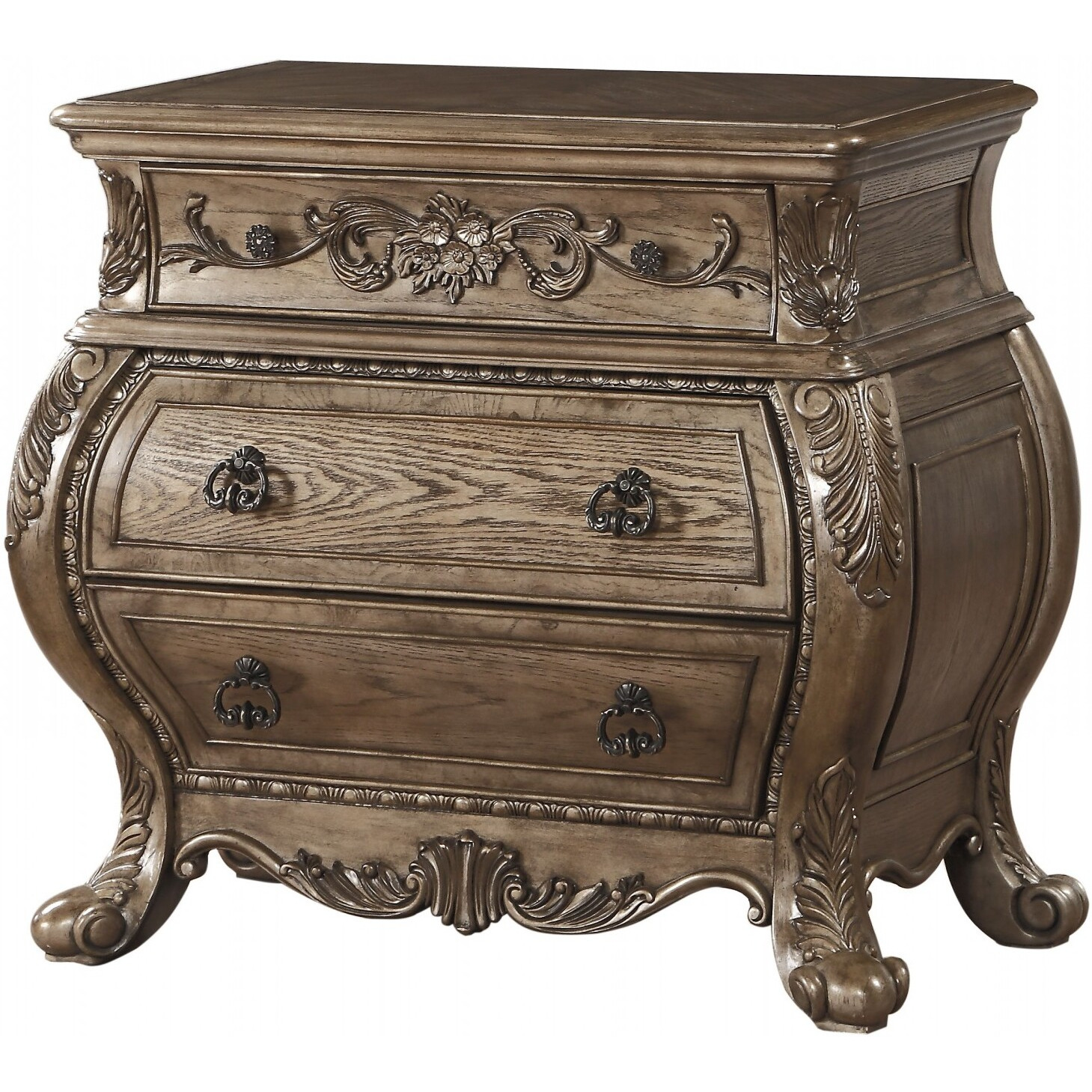 20"" X 38"" X 34"" Vintage Oak Wood Nightstand