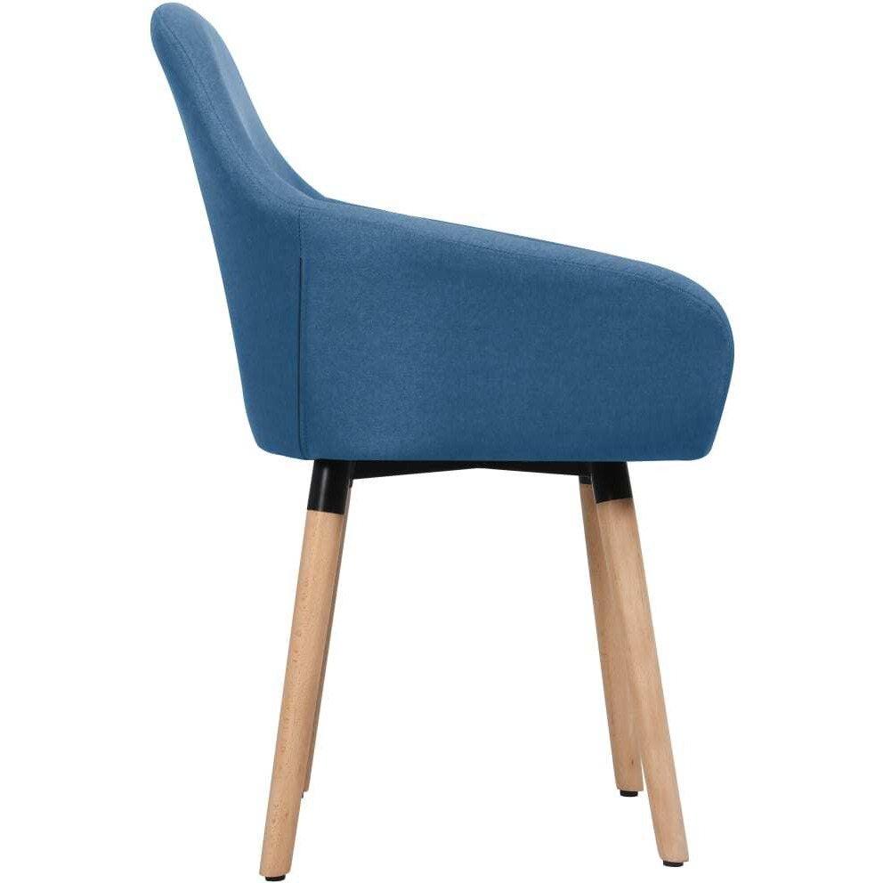 Vidaxl Dining Chairs 2 Pcs Blue Fabric