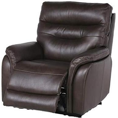 Steve Silver Fortuna Dual-Power Leather Recliner Chair  385 L X 38 W X 41 H  Coffee