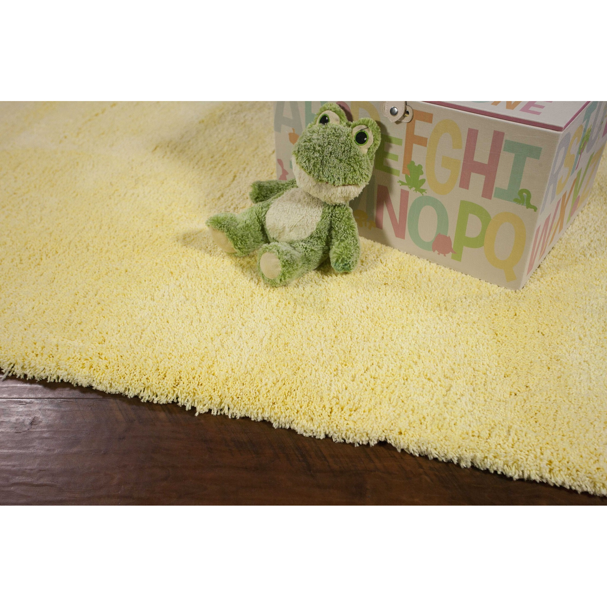 3'X5' Canary Yellow Indoor Shag Rug