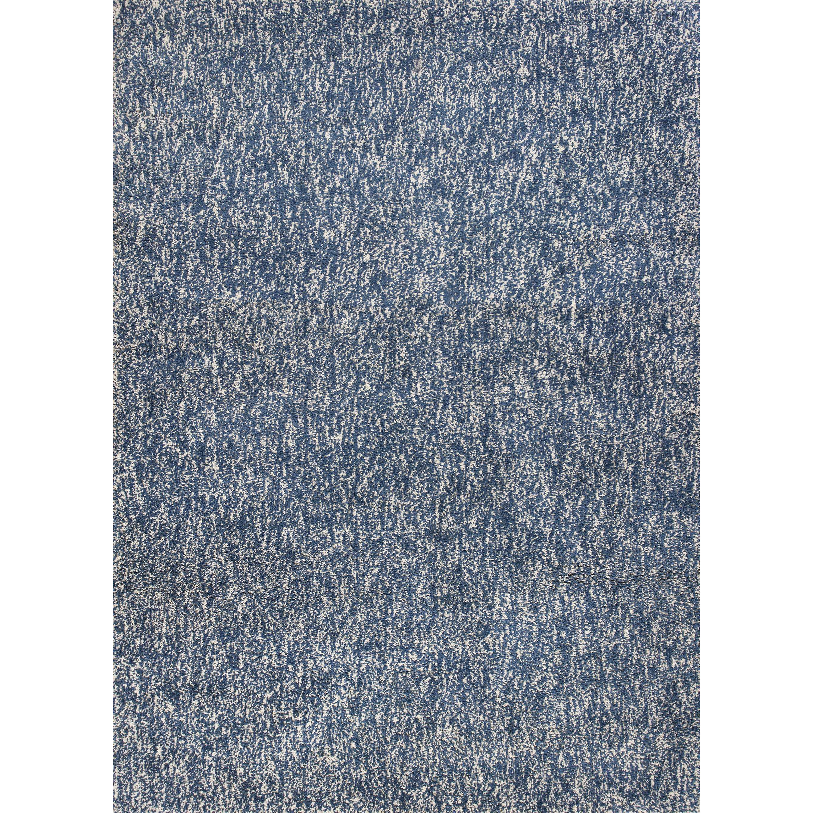 3'X5' Indigo Ivory Heather Indoor Shag Rug