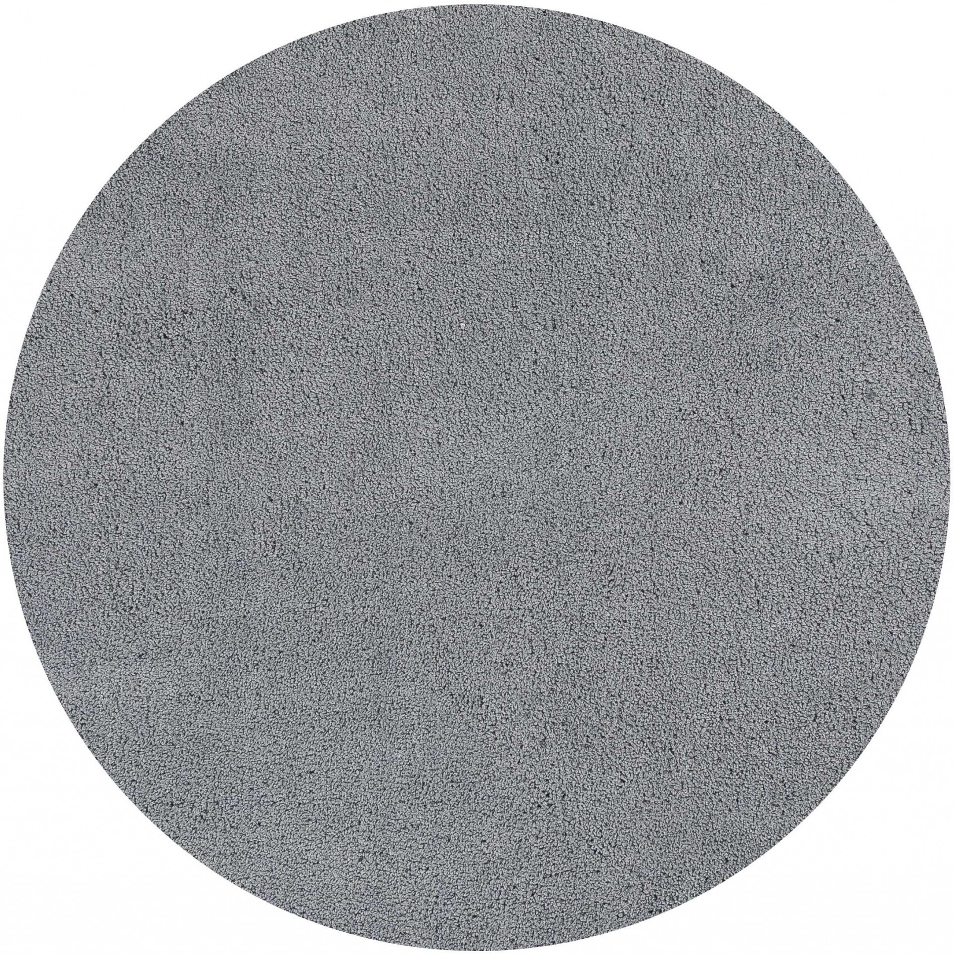 8' Round  Polyester Grey Area Rug
