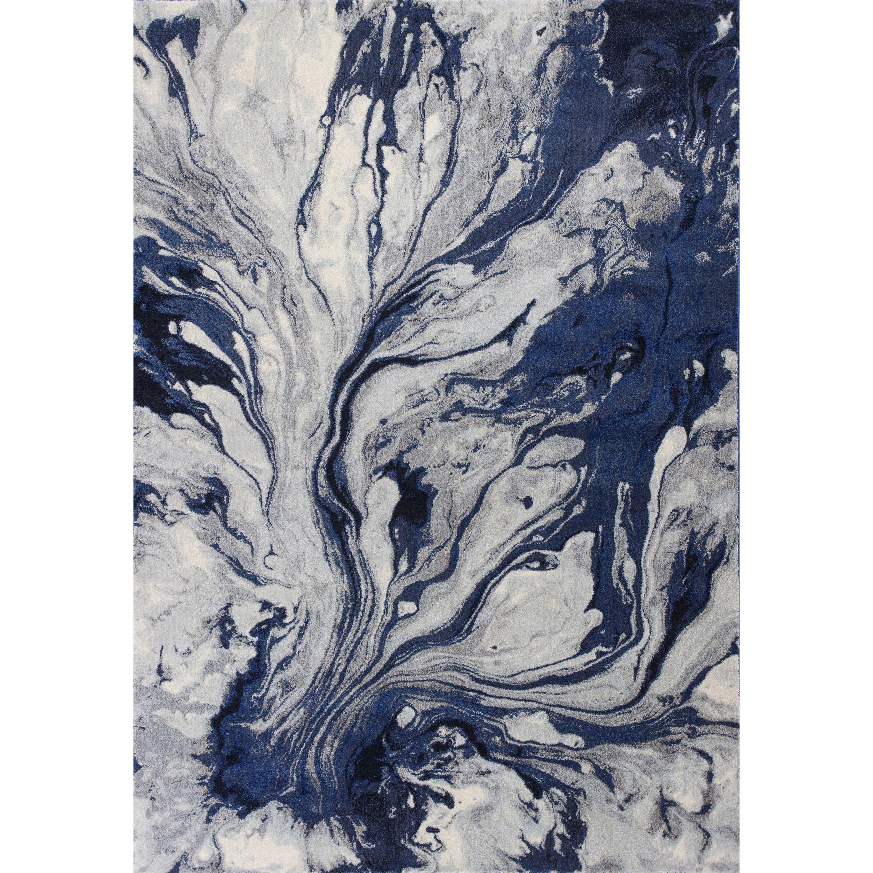 7' X 10'  Polypropylene Blue Area Rug