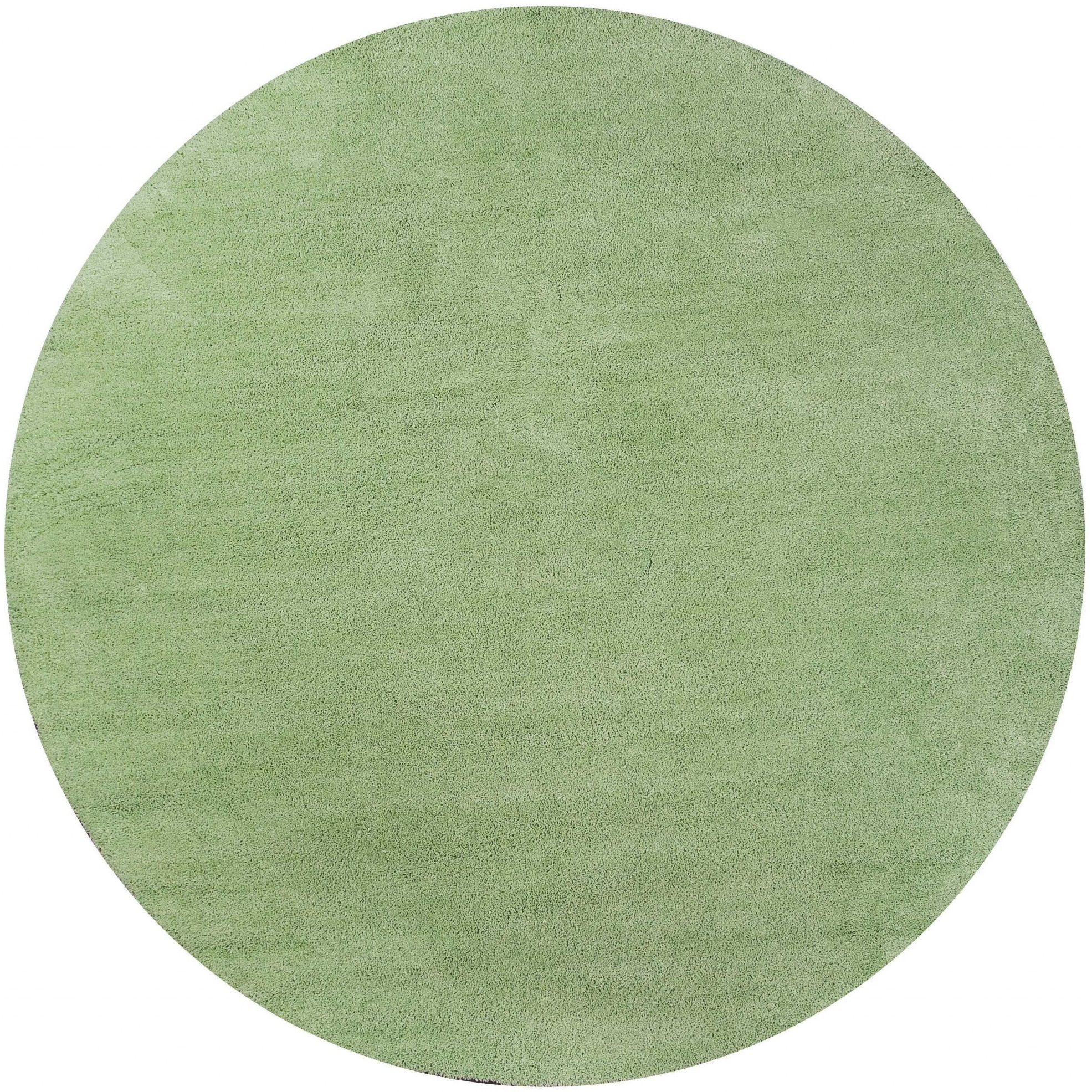 6' Round Spearmint Green Plain Indoor Area Rug