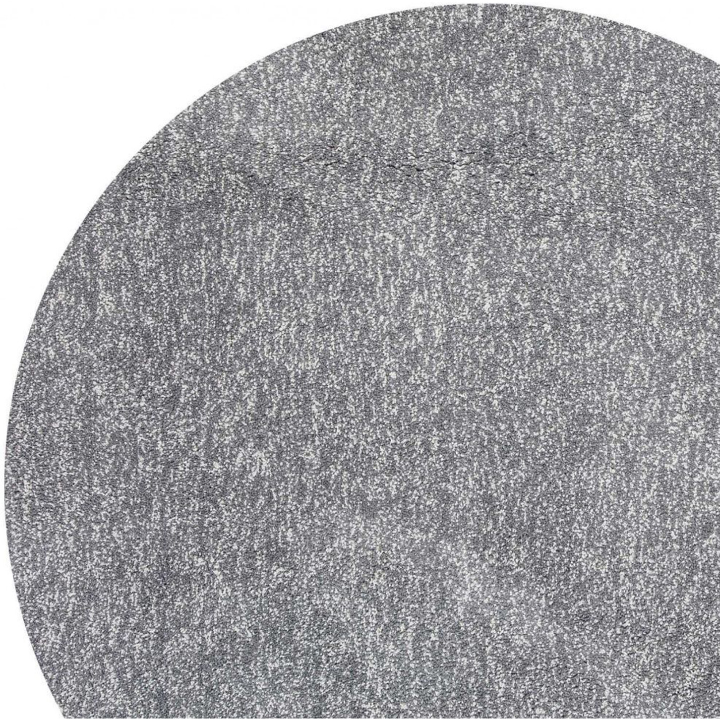 8' Grey Heather Round Indoor Shag Rug