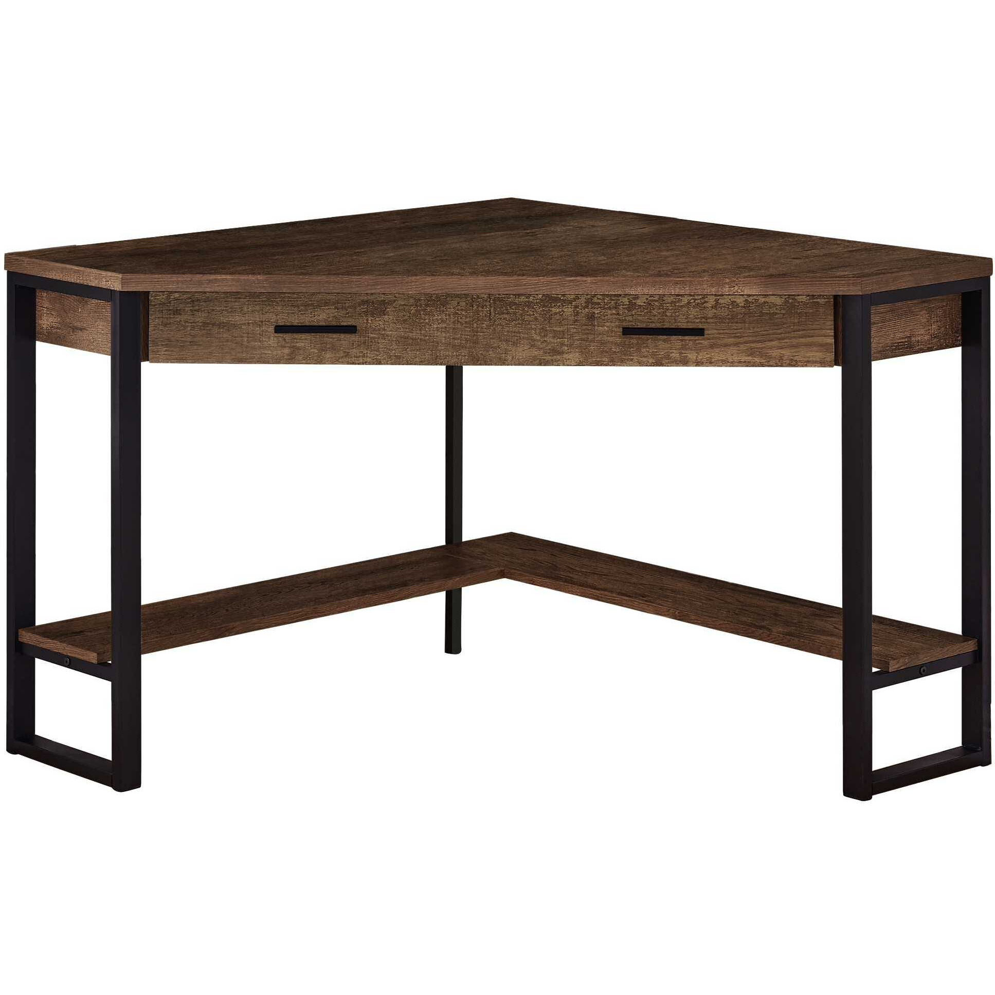42"" Brown Corner Computer Desk