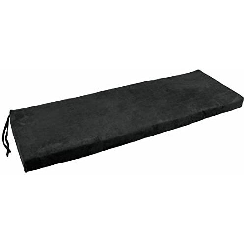 54-Inch By 19-Inch Solid Microsuede Bench Cushion  954X19-Ms-Bk