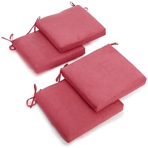 20-Inch By 19-Inch Solid Microsuede Chair Cushions (Set Of 4) 93454-4Ch-Ms-Bb