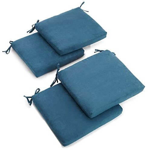 20-Inch By 19-Inch Solid Microsuede Chair Cushions (Set Of 4) 93454-4Ch-Ms-Tl