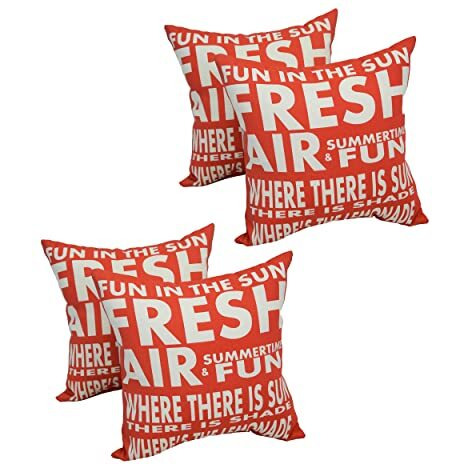 Spun Polyester 17-Inch Outdoor Throw Pillows (Set Of 4) Co-Jo16-02-S4