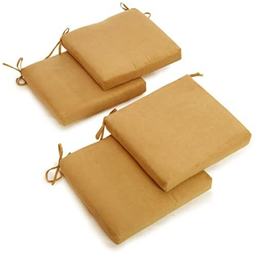 20-Inch By 19-Inch Solid Microsuede Chair Cushions (Set Of 4) 93454-4Ch-Ms-Lm