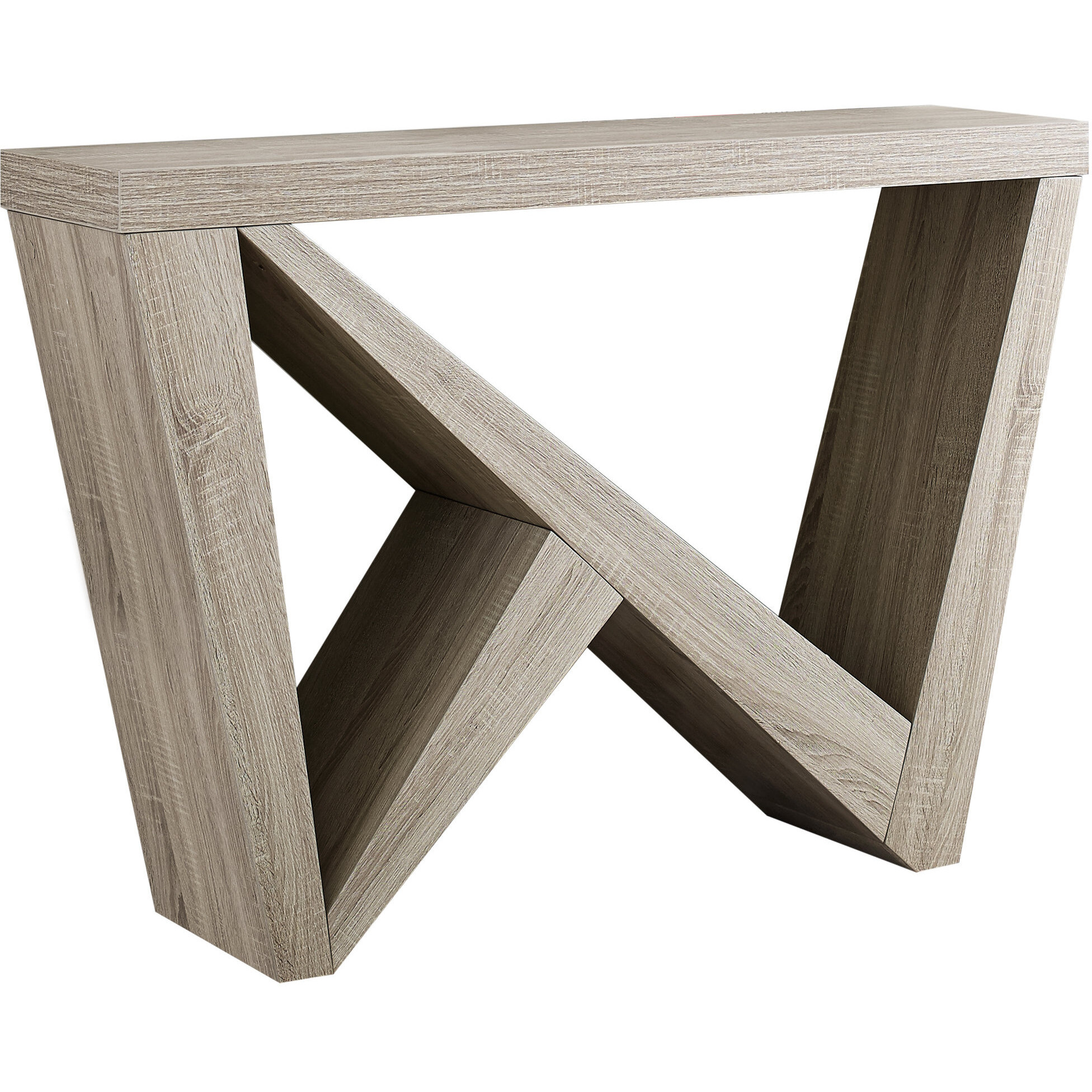 11.5"" X 47.25"" X 32"" Dark Taupe Hollow Core Particle Board  Accent Table  Hall Console