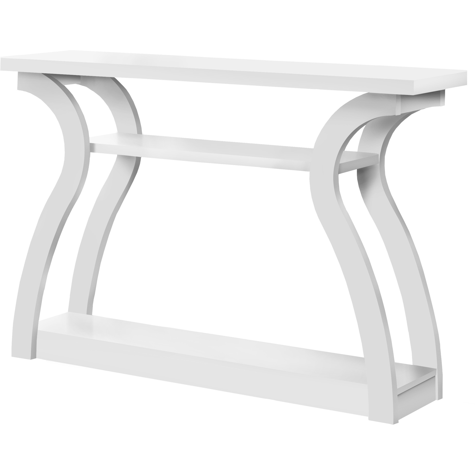 11.5"" X 47.25"" X 32"" White Hollow Core Particle Board Accent Table