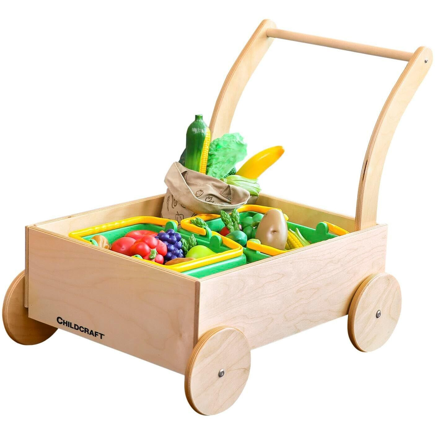 Childcraft Wooden Push Cart