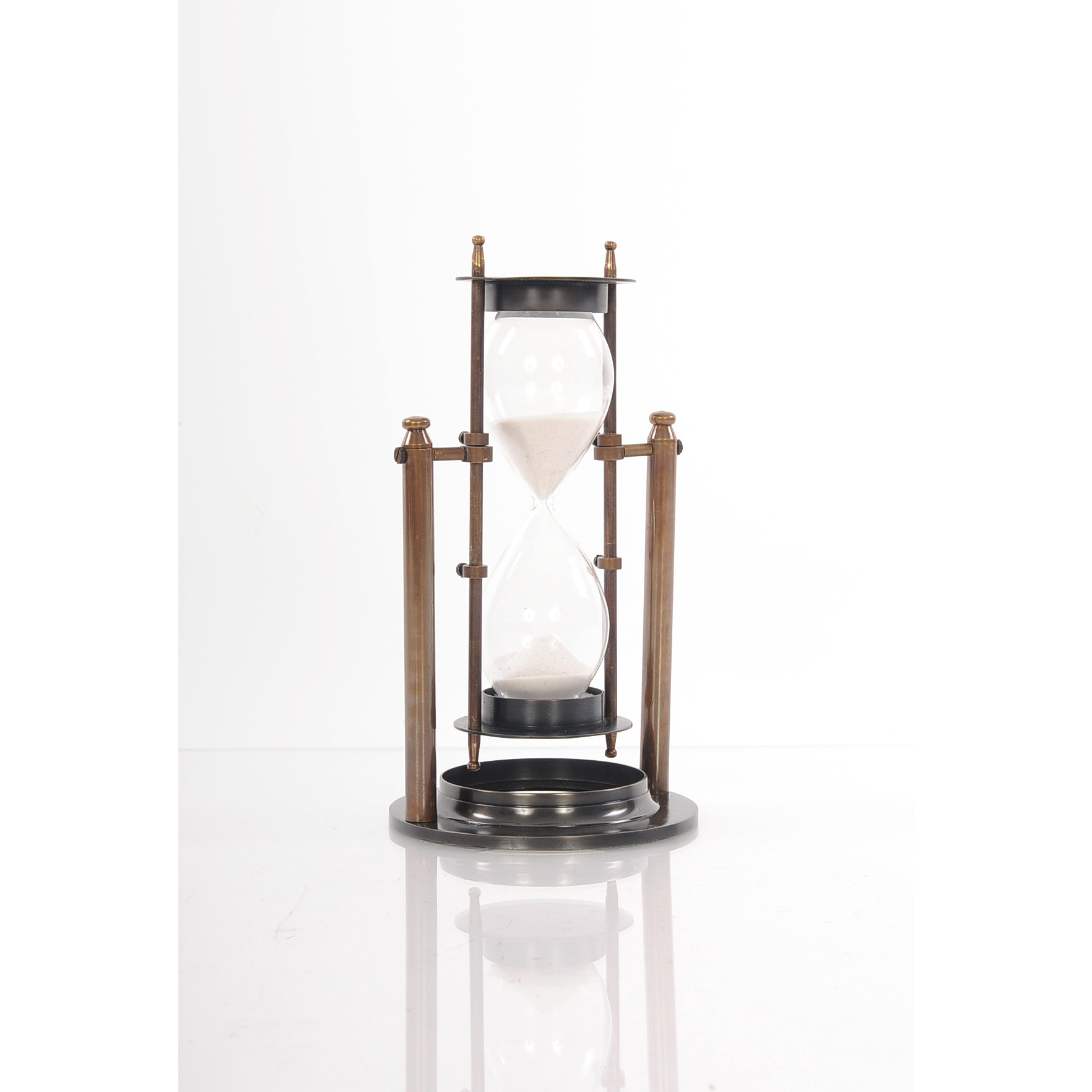 4.5"" X 4.5"" X 8.5"" Brass Revolving Sandtimer