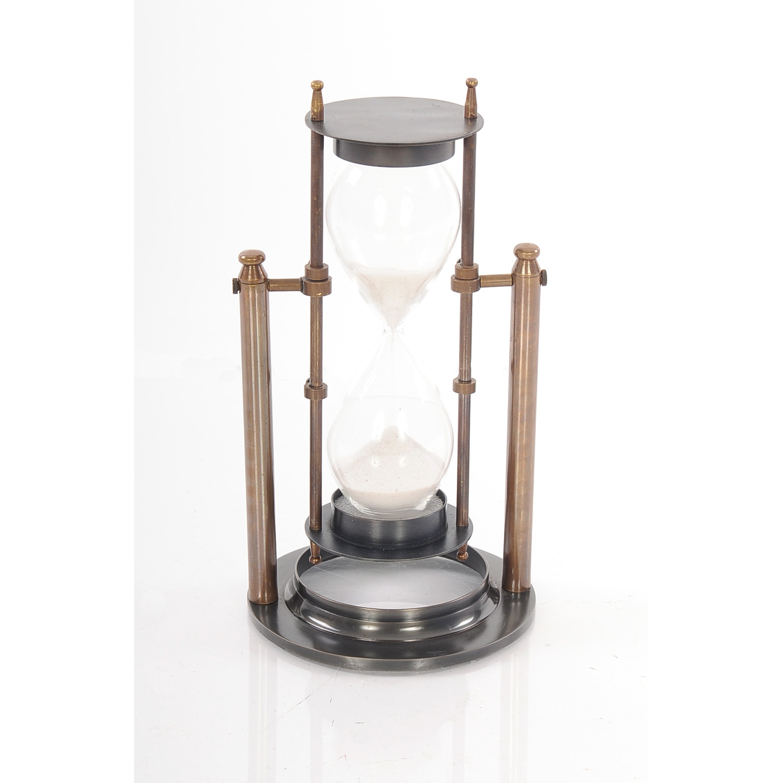 4.5"" X 4.5"" X 8.5"" Brass Revolving Sandtimer