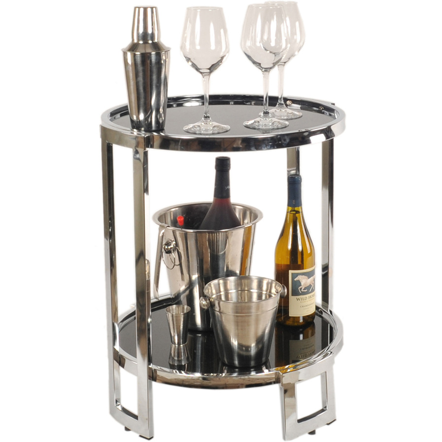 18.75"" X 19"" X 22"" Chrome Round  End Table
