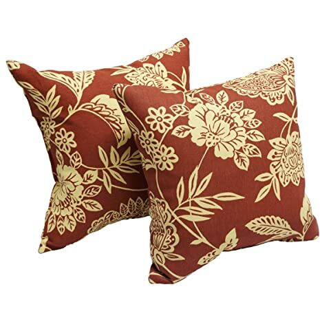 17-Inch Square Polyester Outdoor Throw Pillows (Set Of 2)  9910-S2-Co-Od-048